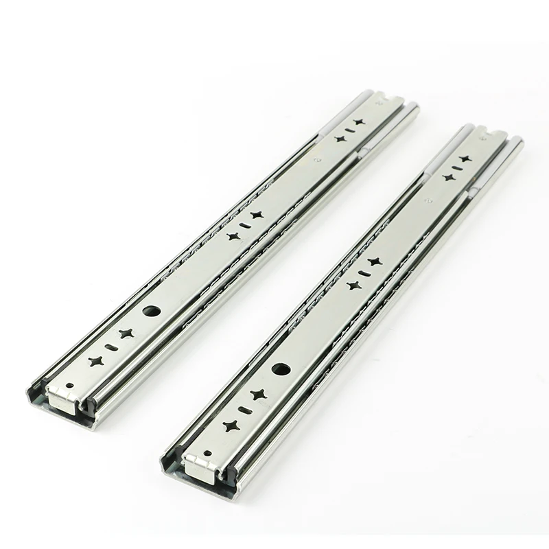 53mm soft closed ball bearing expansion channel furniture hardware heavy load 220 lb kitchen cabinet toolbox drawer slide track