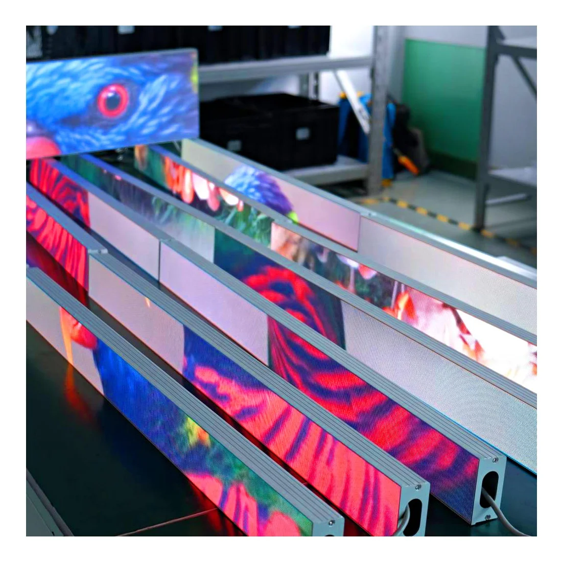 Supermarket Ultra Thin Digital Advertising Screen P1.2 P1.5 P1.8 gob Shelf Edge Led Display