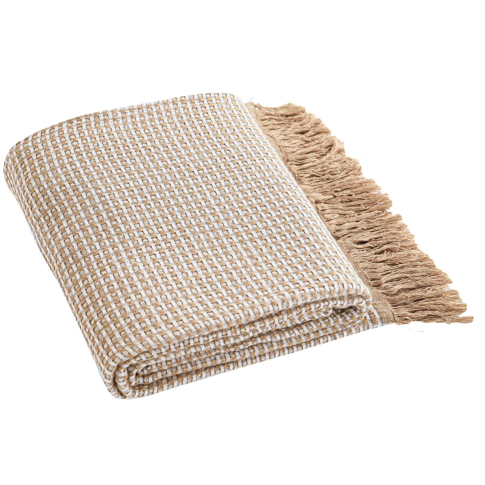 The best-selling simple waffle and tassel blanket is my bamboo fiber blanket