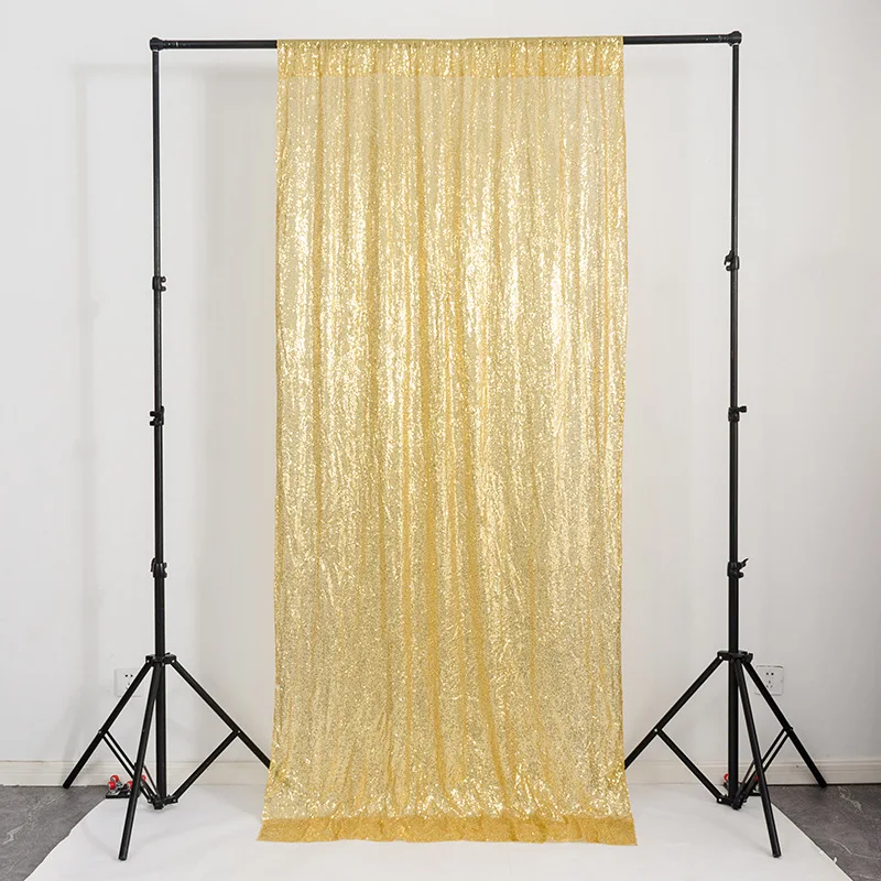 SCBC-01 ins hot sales rose gold sequin curtain backdrop 4x8ft glitter background drapes for wedding party