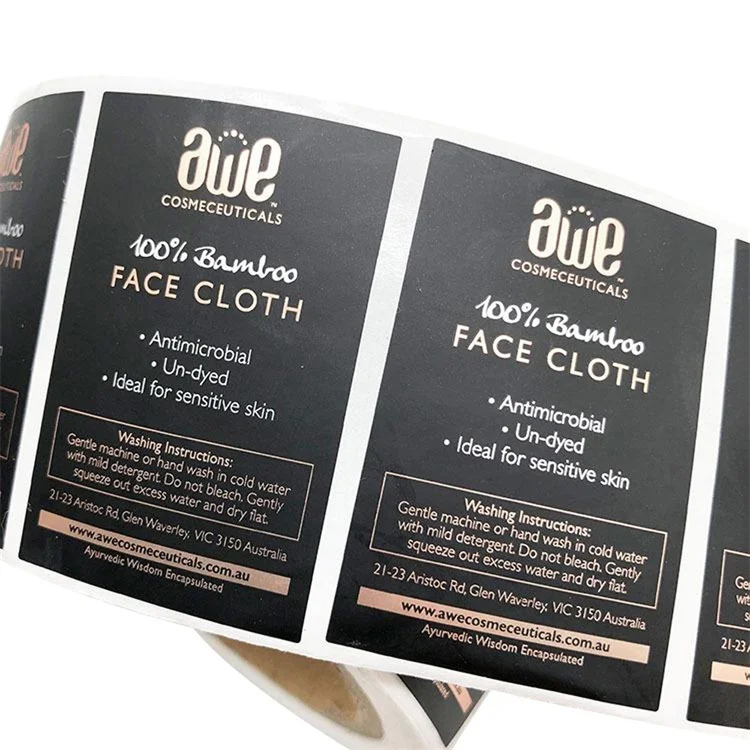 High Quality Gold Foil Vinyl Self-Adhesive Waterproof Stickers Roll 3D Feature for Custom Food Sticker Wholesale Supply