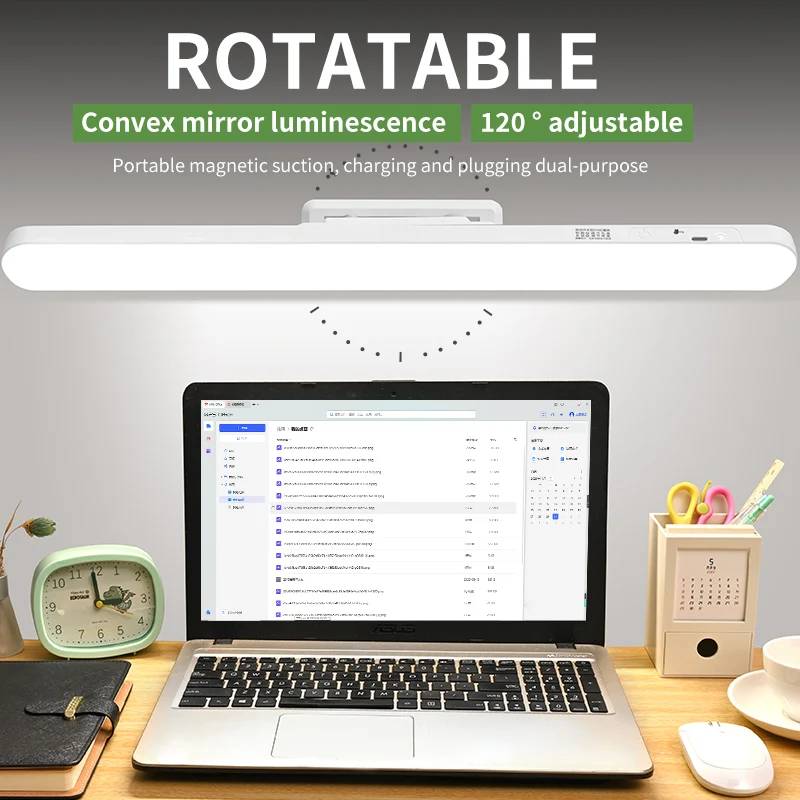 Table Lamp Usb Led Light Hanging Magnetic Cabinet Desk Lamp Chargeable Stepless Dimming Night Light Bedroom Reading Lamp