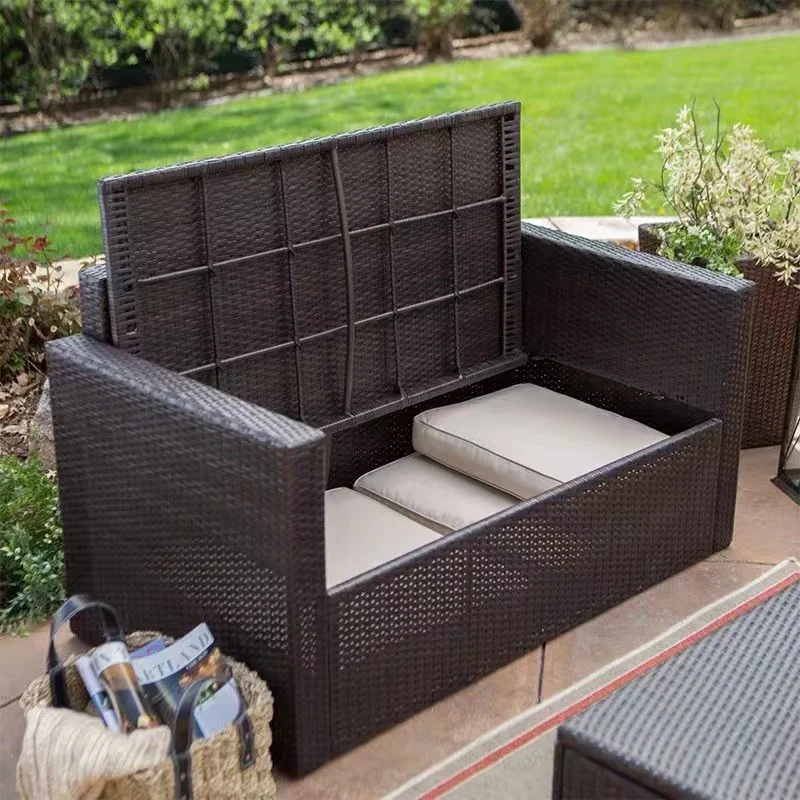 Outdoor Modern Design light luxury Restaurant waterproof rattan Garden Patio Sofa