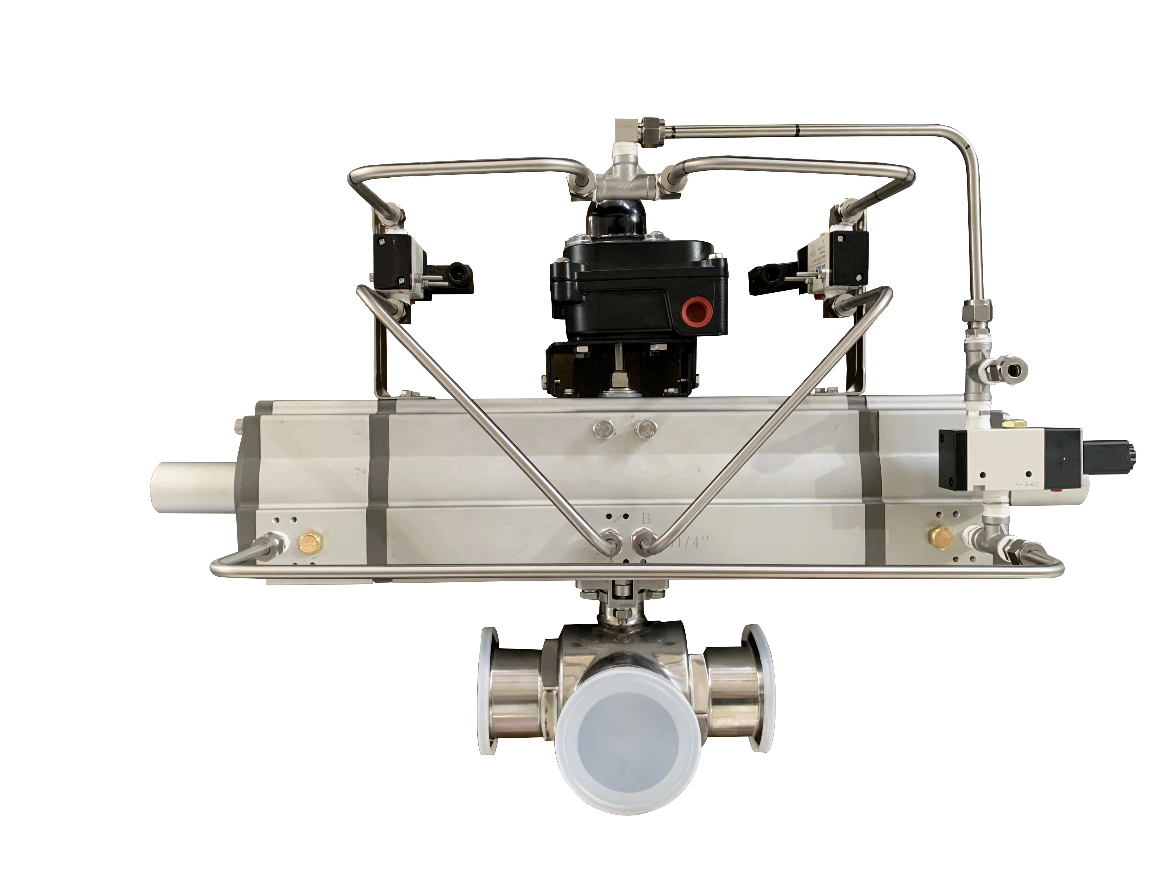 Explosive models with drive wuxi pneumatic sanitary tri-clamp ball valve