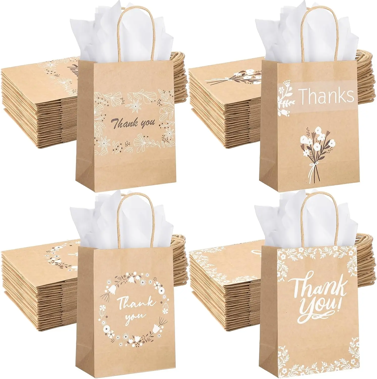 Luxury custom size package personalised mini paper carrier gift thank you bags for small business custom