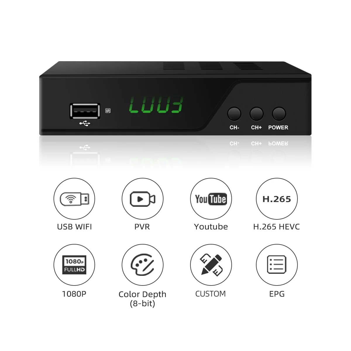 China Factory Price TV box STB h265 Italy Dvb-t2 Modulator Dvb T2 set-top box