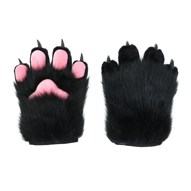 New Plush Cat Claw Glove Cute Anime Cosplay Show Accessories Women Paw Fluffy Mittens High Quality