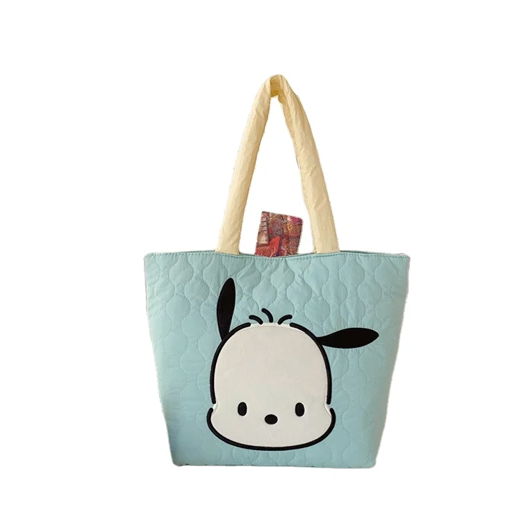 JM My Melody Pochacco Mommy Bag Student Down Cloth Large Capacity Shoulder Cinnamoroll Tote