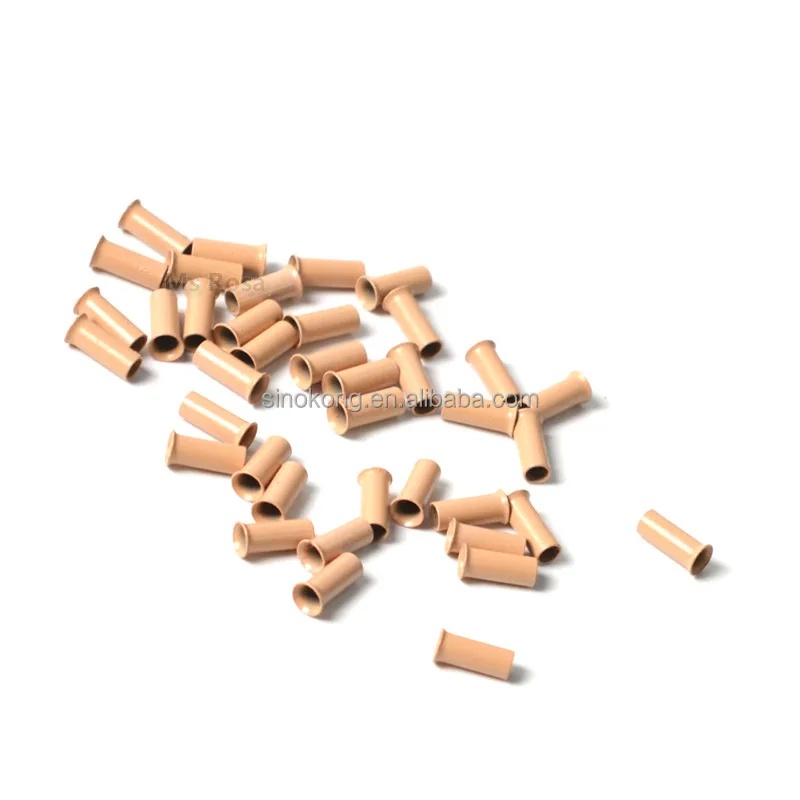 Customize 3.0*2.6*6.0mm with edge copper hair extension ring tube for hair accessories