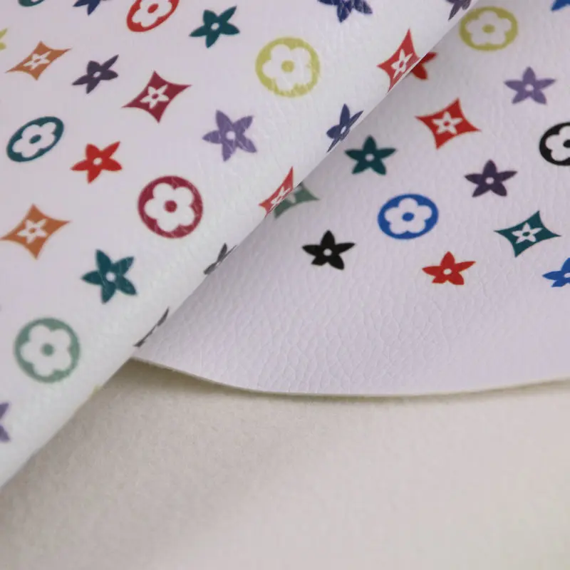 Designers Rolls Vinyl Fabric Designer Custom Printed Faux Pu/pvc Vagan Synthetic Leather
