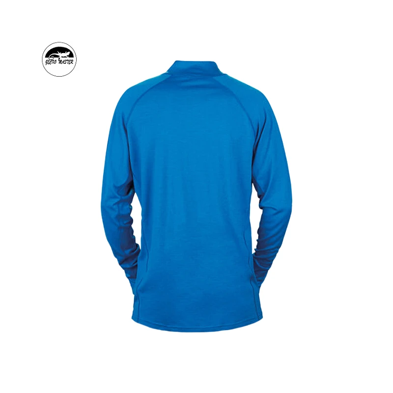 Термоусадочное Мужское нижнее белье из 100% шерсти мериноса с полузастежкой-молнией