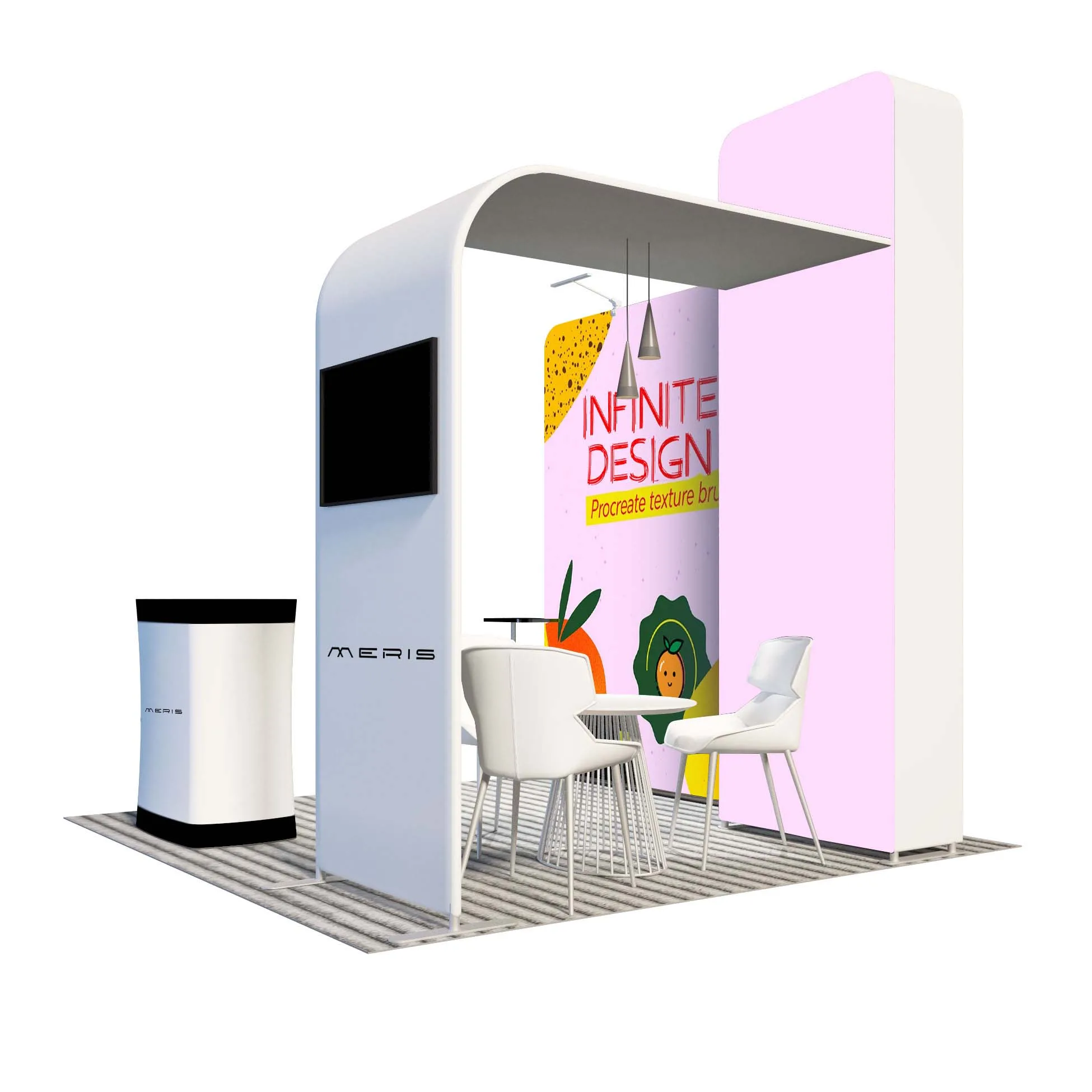 direct factory supply 10*10ft exhibit L shape display stand expo booth