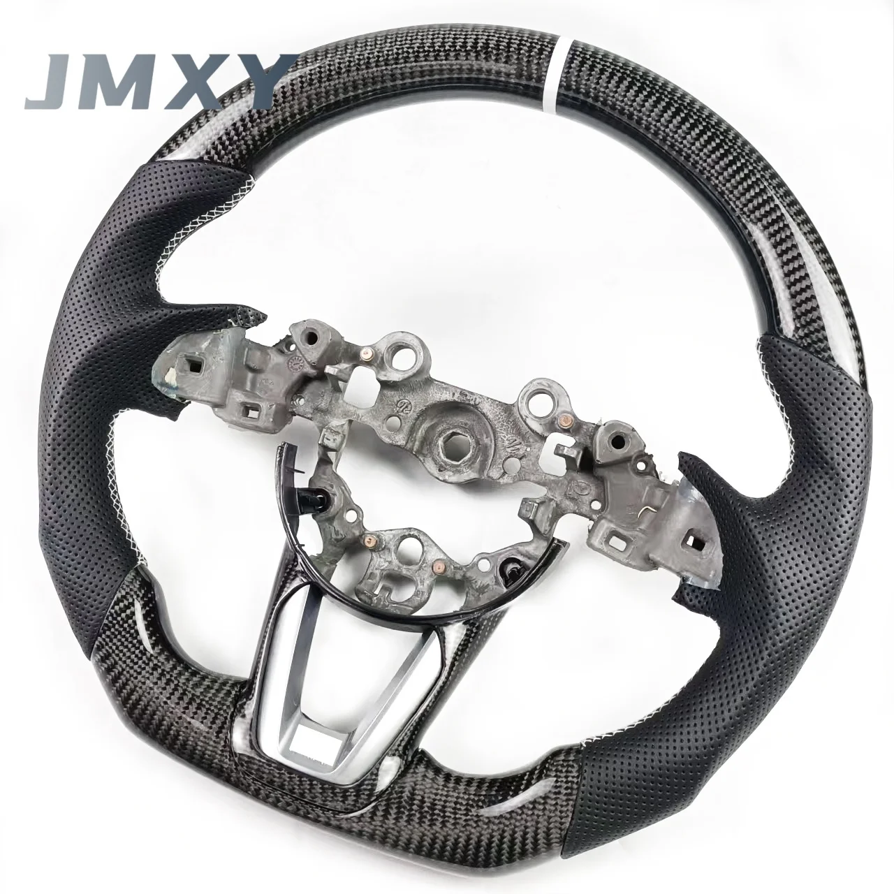 For Mazda CX4 CX5 CX8 CX30 AXELA CX50 Leather Sports-Design Steering Wheel Luxury Carbon Fiber Automotive Interior for Cars