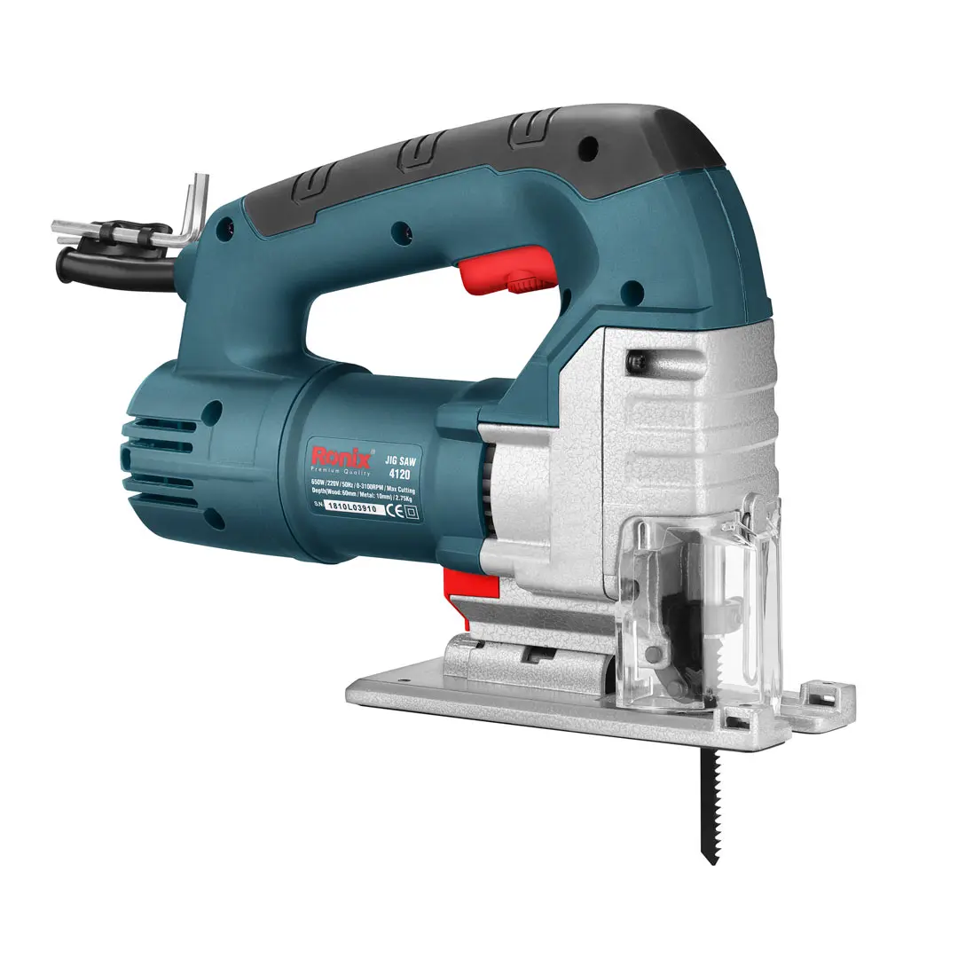 Ronix 4120 650w Jig Saw Tool Corded Electric Power Cutter 0-3100 Rpm Jig Saw 3 Variable Speed 45 Bevel Cutting Electric Jig Saw