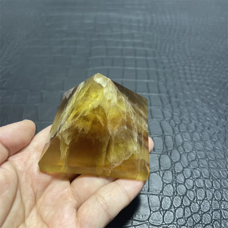 Polished Yellow Fluorite Stone Price Pyramids Products Crystal Pyramid For Meditation