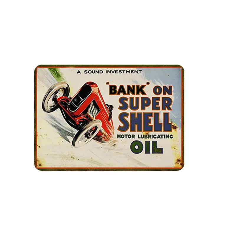 Factory directly sale metal sign cars poster for garage old fashioned metal plaque retro tin sign man cave wall decor bar