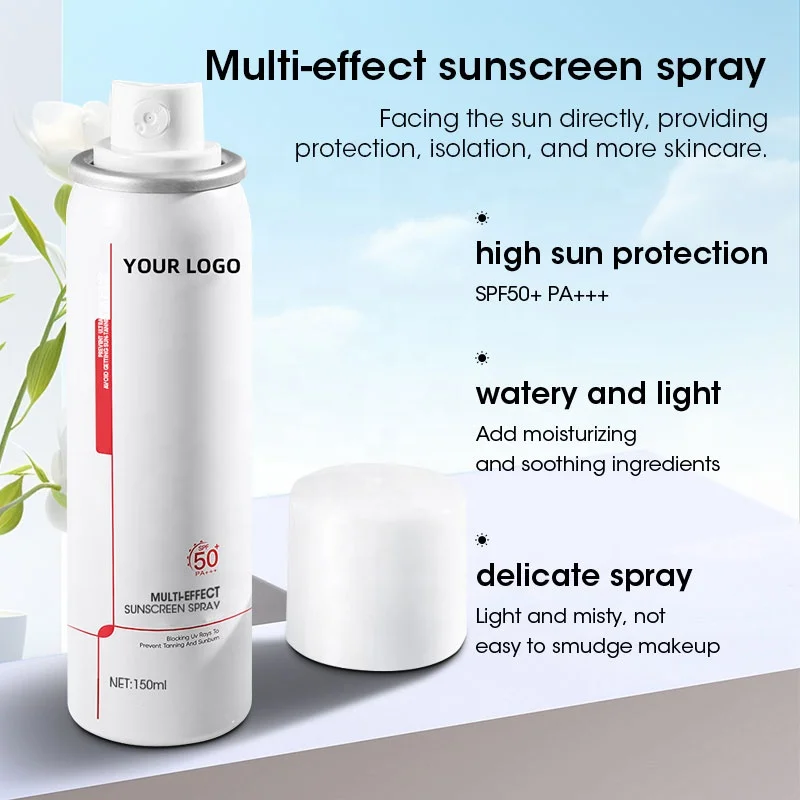 MULAN Lightweight Face Sunscreen Spray Multi-Effect SPF50+PA+++ Spectrum UVA/UVB & Hydration Protection