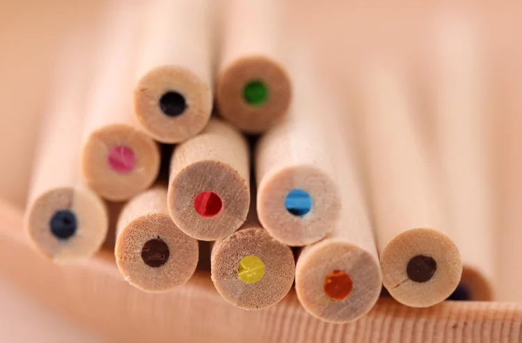 12 Colors Colored Pencil Natural Wood Professional Kids Color Drawing Pencils Sets for School Supplie Art Sets