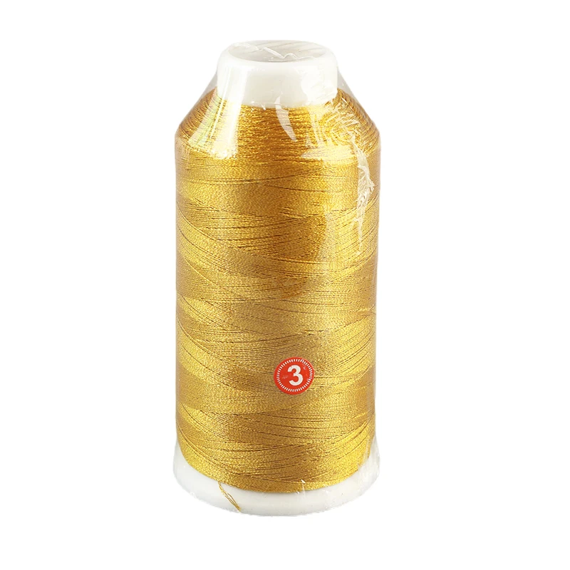 Wholesale processing gold and silver thread Polyester Metallic Yarn Embroidery Machine Threads