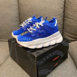 Boys Girls Fashion Lace-Up Sneakers Toddler Little Big Kids Casual Lightweight Trainers Children School Sports Brand Shoes