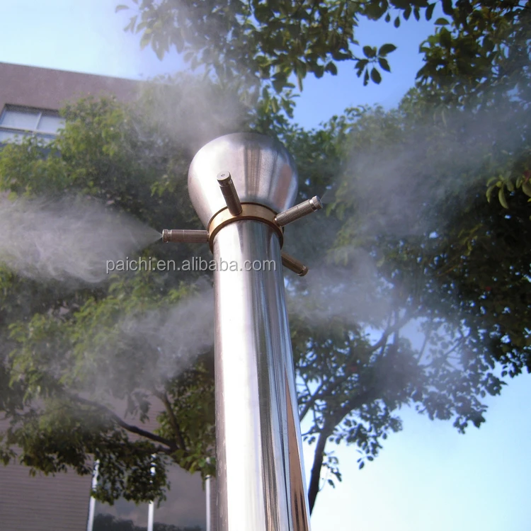 Water Spray Rack Fan Dispersed Multi-nozzle Multi-directional Atomizing Fan High-pressure Misting Fan CE Stainless Steel by Sea