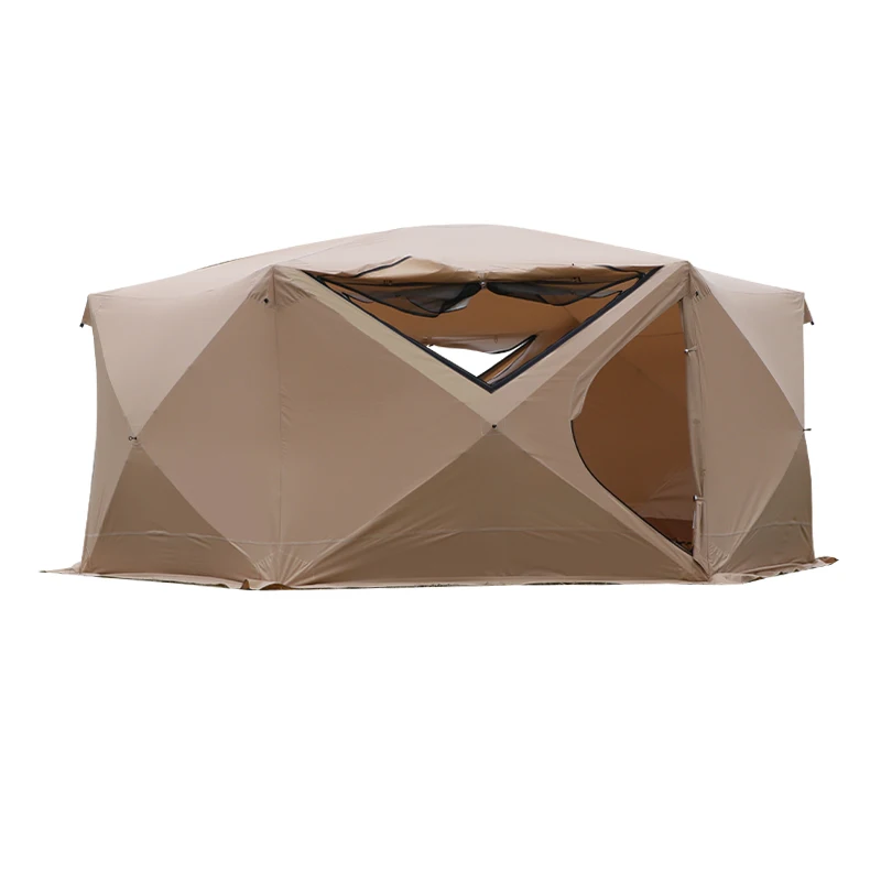 8-Person HUB Structure Automatic Ball Tent Winter 300D Oxford Cloth Camping Tent for Ice Fishing