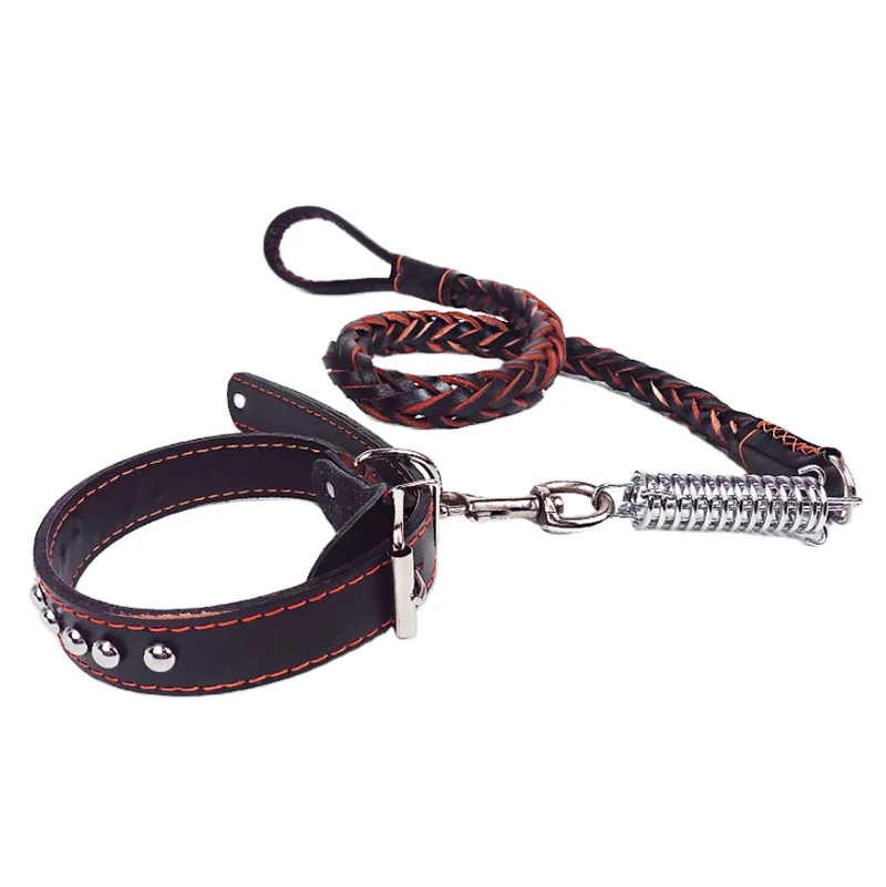 Functional Pet Dog Collar Leash Good Price Leather Collar Dog Dog Leash And Collar Custom Low Price