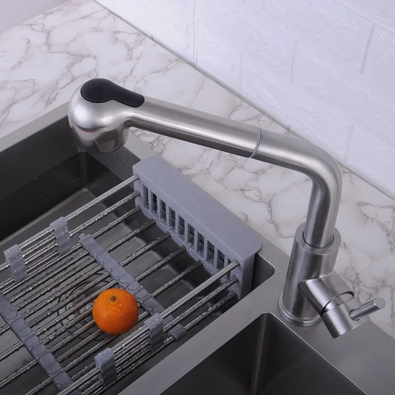 High Quality 304 Stainless Steel Pull Out kitchen Faucet With Sprayer