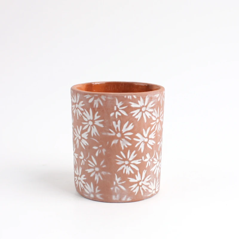 Ins Style Relax Gift Set Novelty Candle in Clay Pot Reusable As A Plant Pot And Eyemark Chamomile Flora Tea for Relaxing