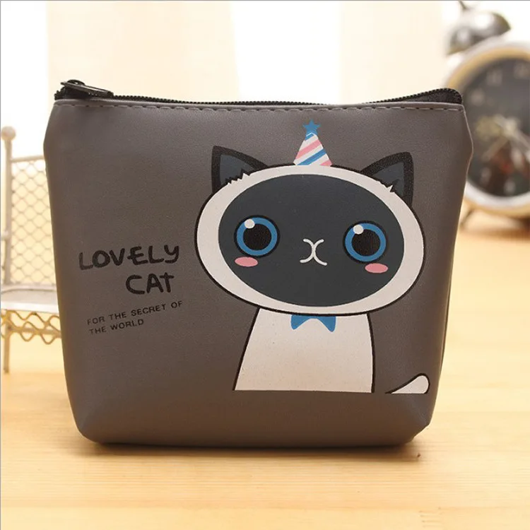 Fashion Hot Selling Small Girls Short Purse Cartoon Mini Coin Bag Wallet Pouch Purse With Lining