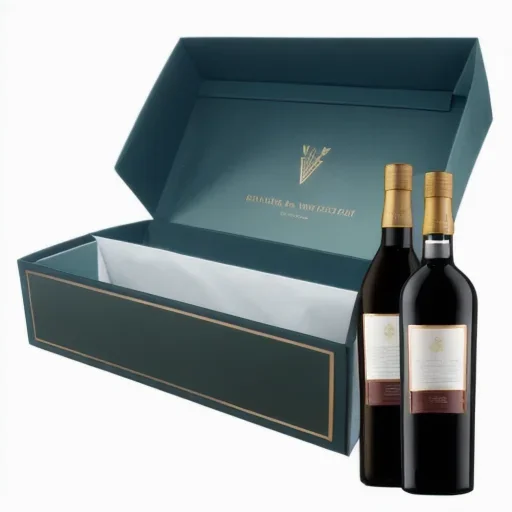 Luxury Rigid Paper Packaging Whiskey Single Bottle Glass Gift Wine Box With Foam Insert