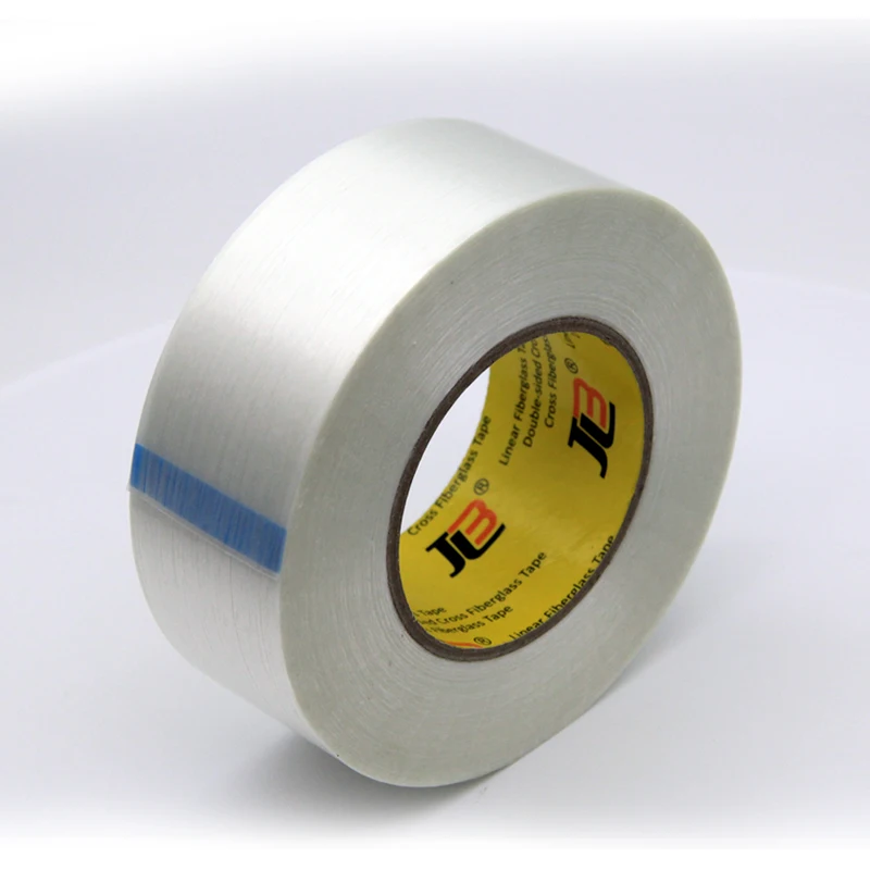 Printed Synthetic Rubber NO Residue Yellow Single Side Mono Filament Tape For WIre Bundling
