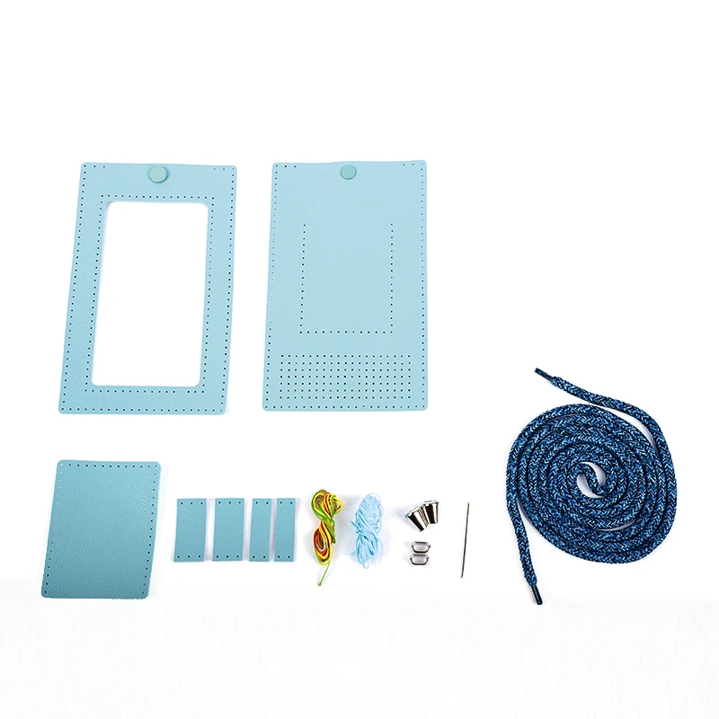 2022 DIY Handmade Leather Purse Mobile Phone Bag Touch Screen Bags Art Crafting Sewing Kit Bag Toys For Girls Kids Adults