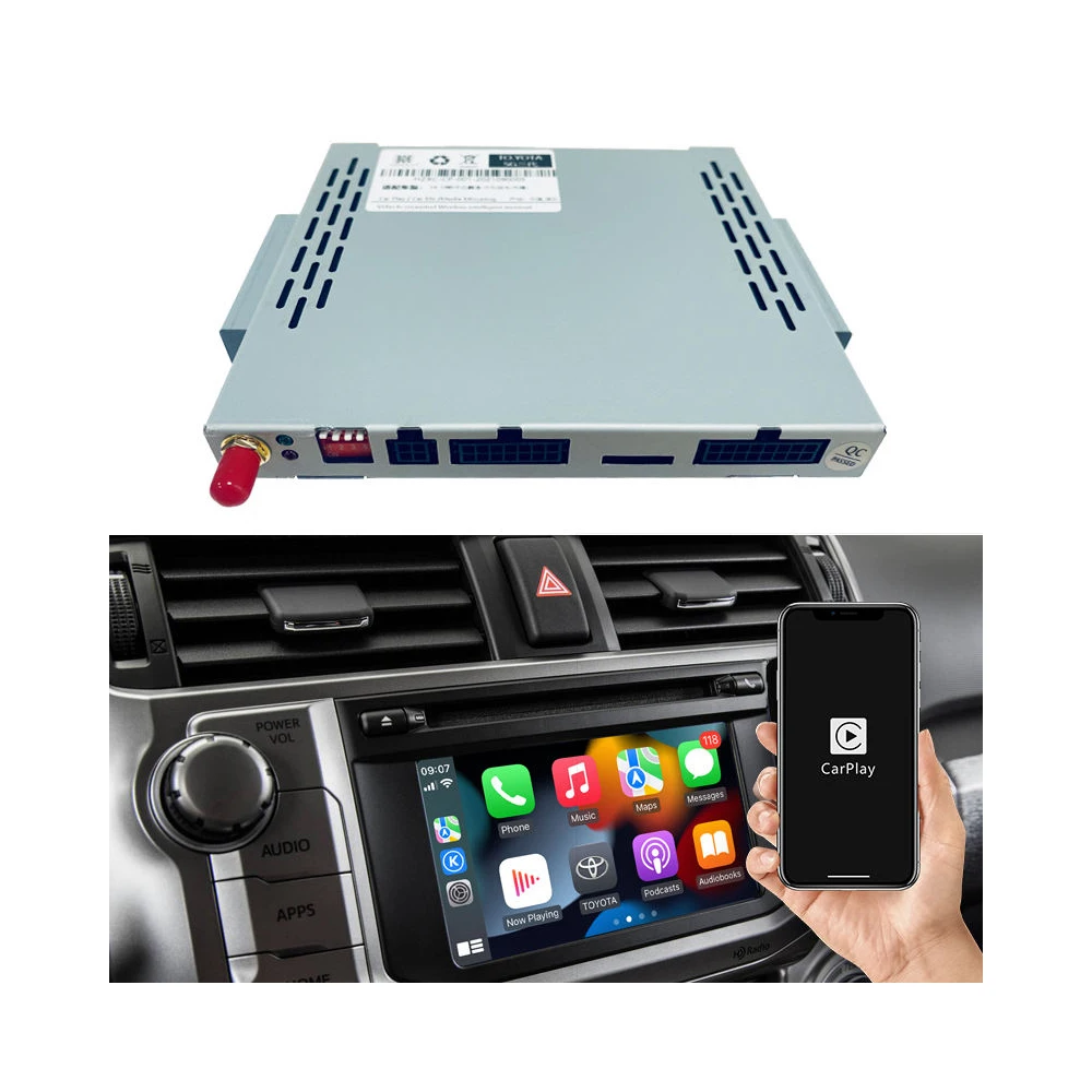 Беспроводной автомобильный декодер Apple Carplay Android для TOYOTA PRADO 2014-2018 с поддержкой зеркальной навигации и камеры заднего вида автомобиля