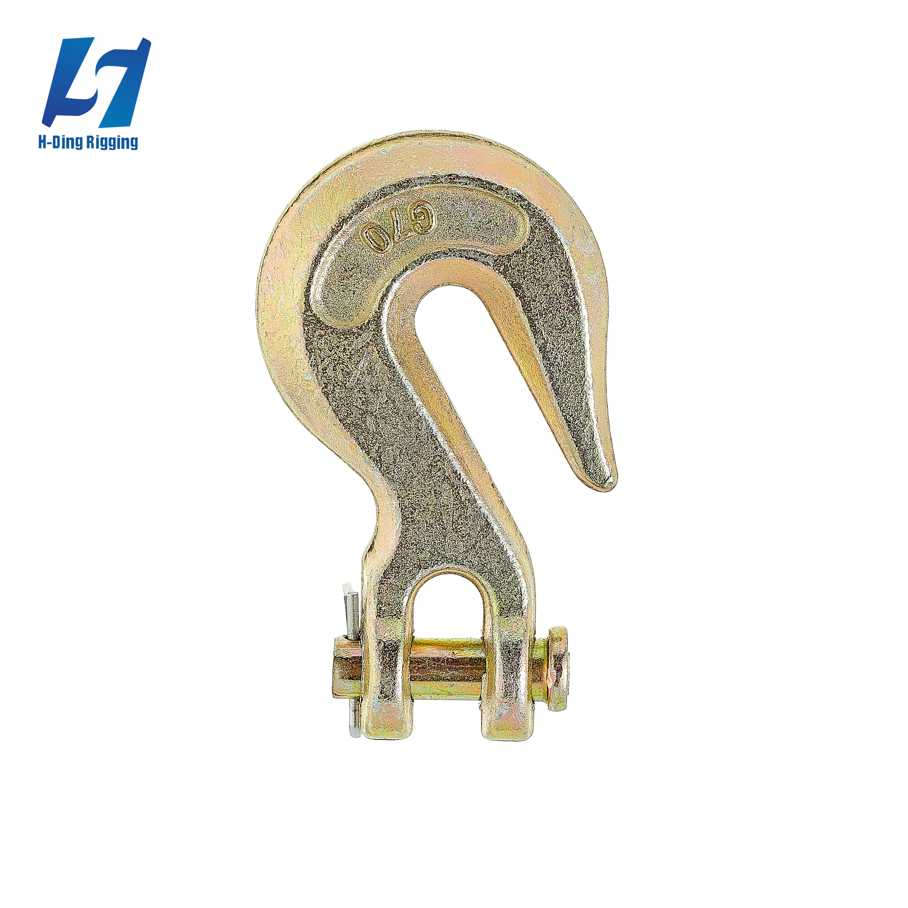 Wholesale high quality rigging hardware items forged carbon steel hooks clevis eye swivel hook with latch grab self-locking hook