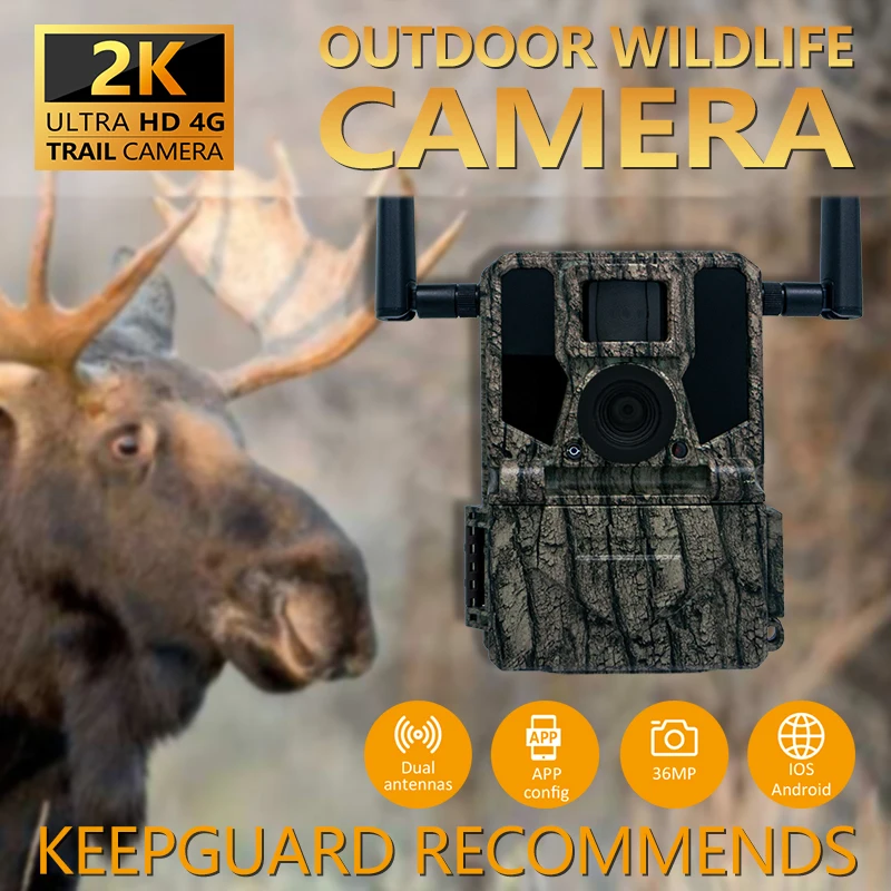 Keepguard Смарт-приложение управления sim-mms SIM-картой Охотничья камера 2K 30fps сотовая для наблюдения за дикой природой
