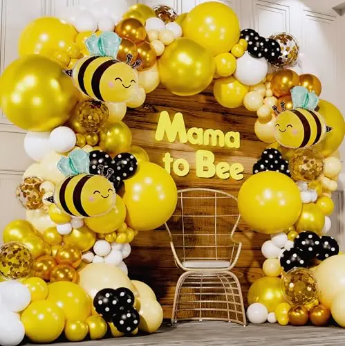 Bee Balloon Garland Kit Arch Bumble Bee Balloons For What Will It Bee Gender Reveal Party Supplies Baby Shower Decorations