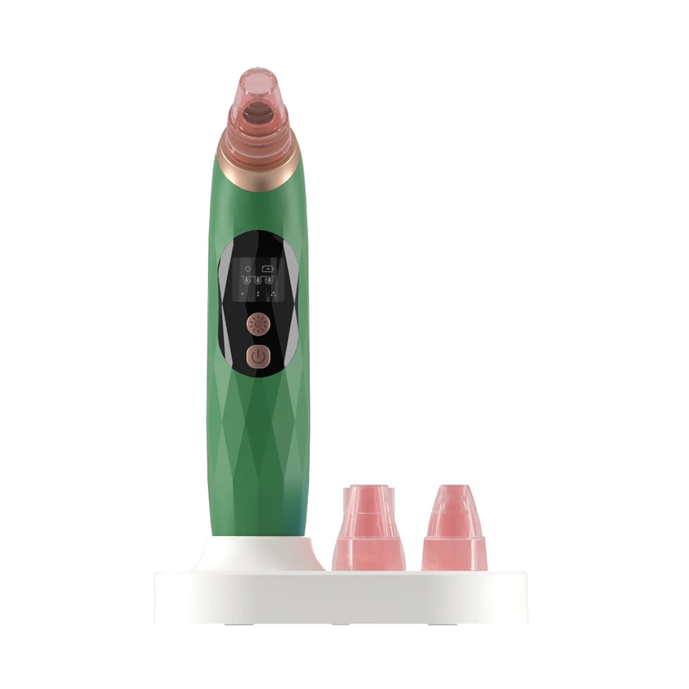Display Screen Hot Compress Vacuum Blackhead Remover Pimple Acne Pore Electric Facial Acne Suction Tool for Blackhead Removal