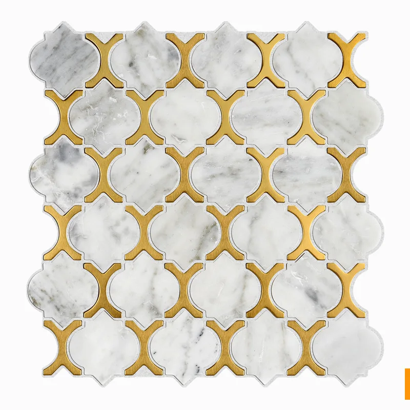Glazed Wall Golden Ceramics Tiles Lantern Ceramic Mosaic Tile
