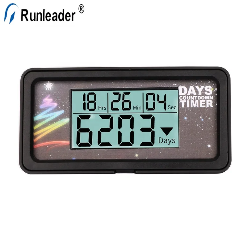 Runleader LCD Digital My Retirement Day Wedding Event Countdown Timer Clock Alarm 999 Days