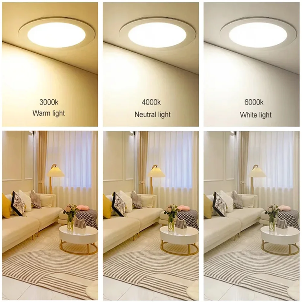 Wholesale Factory Price Indoor Lighting Round Led Panel Light Recessed Mounted Ultra Slim for Home Aluminum Modern 80 7 Mm YC
