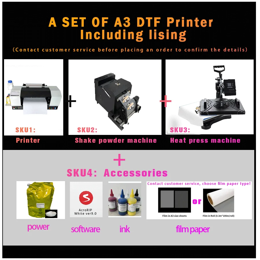 DOMSEM a3 dtf printers textile impresora Logo Inkjet Printing Machine T-Shirt DTG Printer