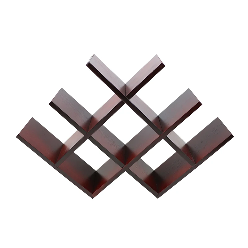 Free sample home decoration 8 bottle holder storage wood wine rack