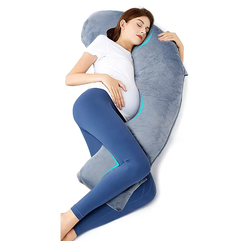 Высокое качество, оптовая продажа, Подушка для беременных на все тело из 100% полиэстера, подушка для спины, бедер, ног