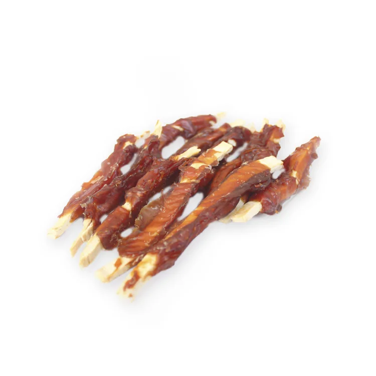 
Hot Sale 2021 Natural Ingredients Pet Snack Chicken Chips For Cats And Dogs Milk Chicken Roll For Pets 