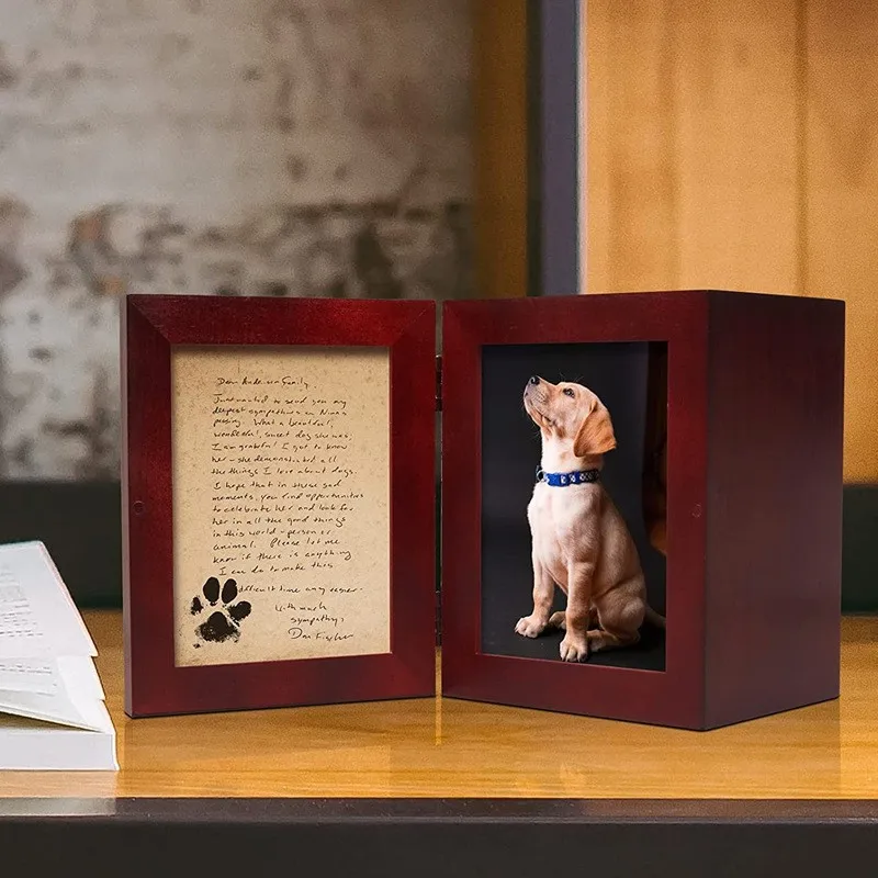 Funeral Supplies Coffin Storage Box  Pet Memorial Animal Wooden  for Ashes Pet Caskets & Urns Customized Color