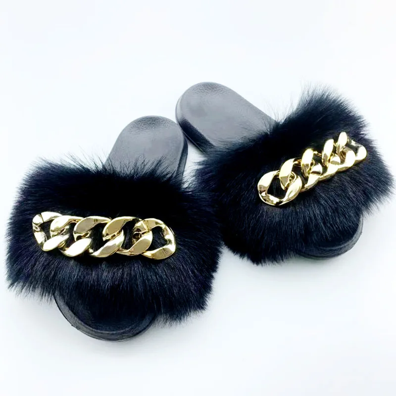 New Design House Slippers Women Plush Casual Platform Shoes Slippers Fur Fluffy