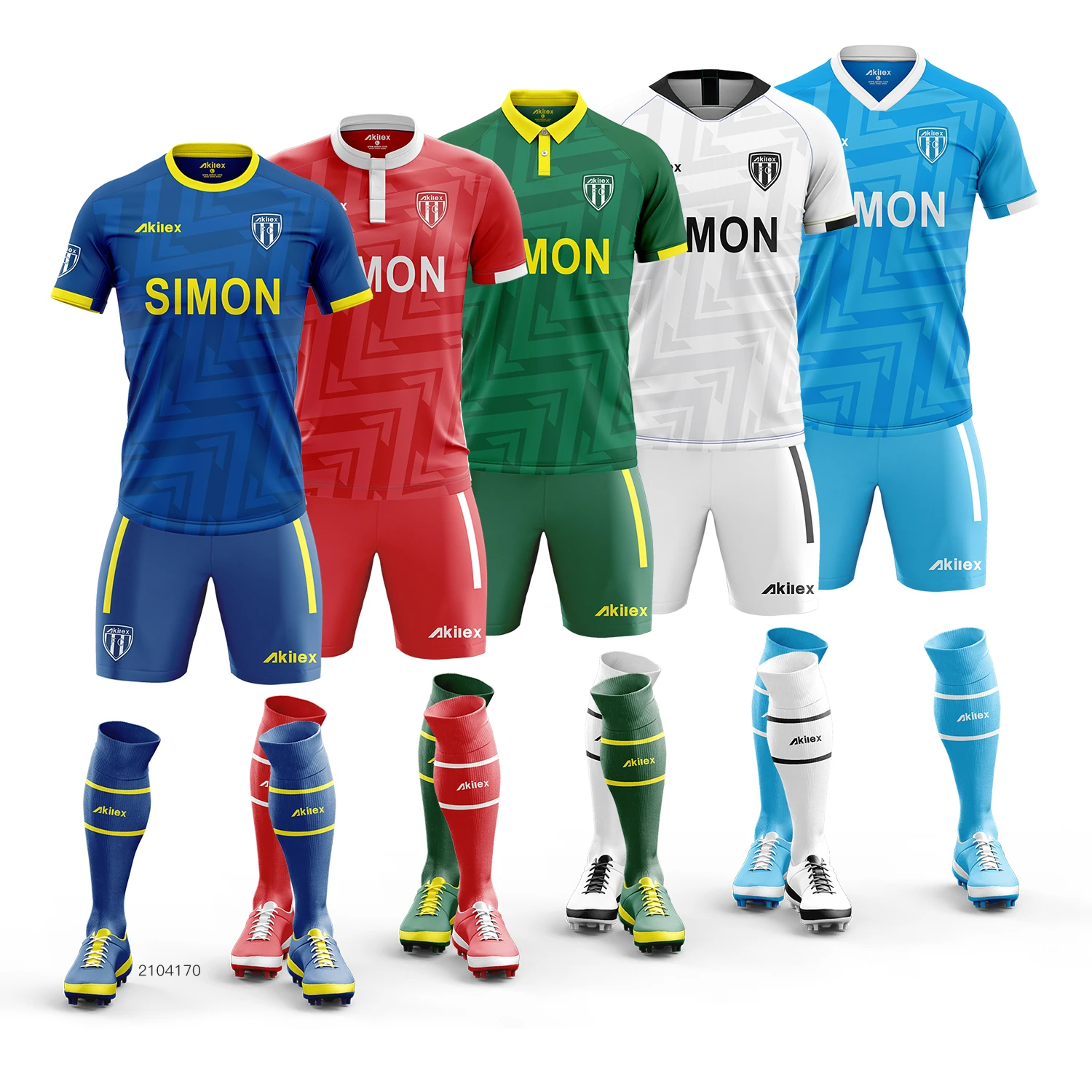 Akilex Fast Shipping Soccer Jersey Profession Quick Dry Breathable Football Soccer Jersey Wear for Team and University