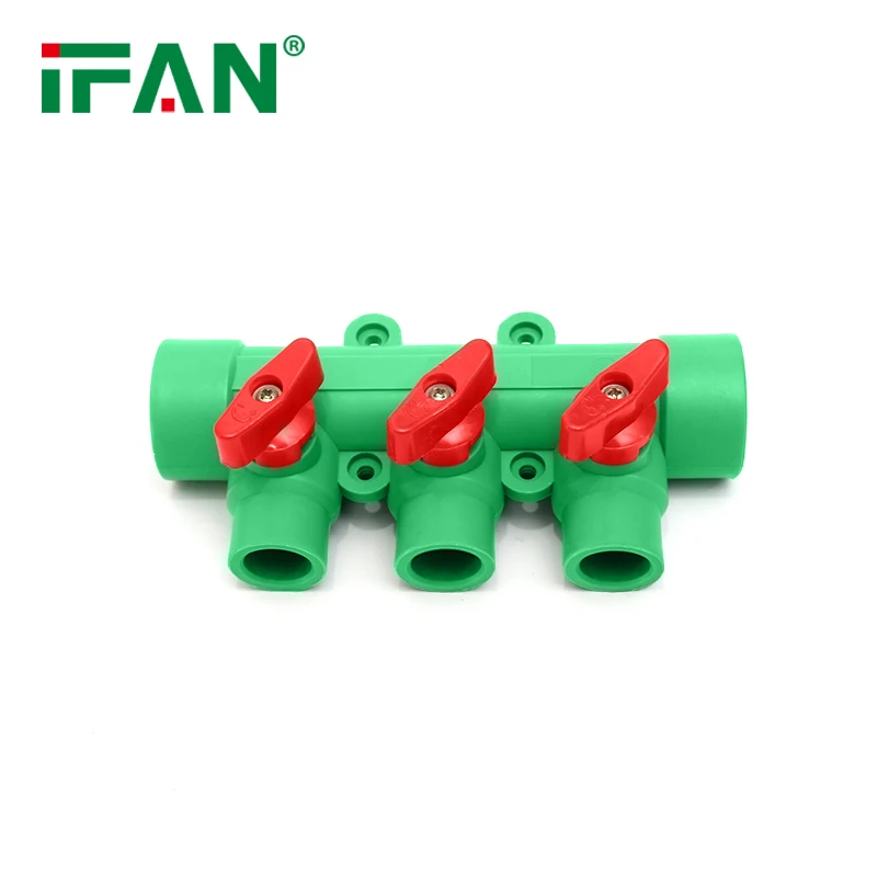 Фитинги IFAN PPR 25-40 мм зеленый PN25 коллектор сантехнические фитинги