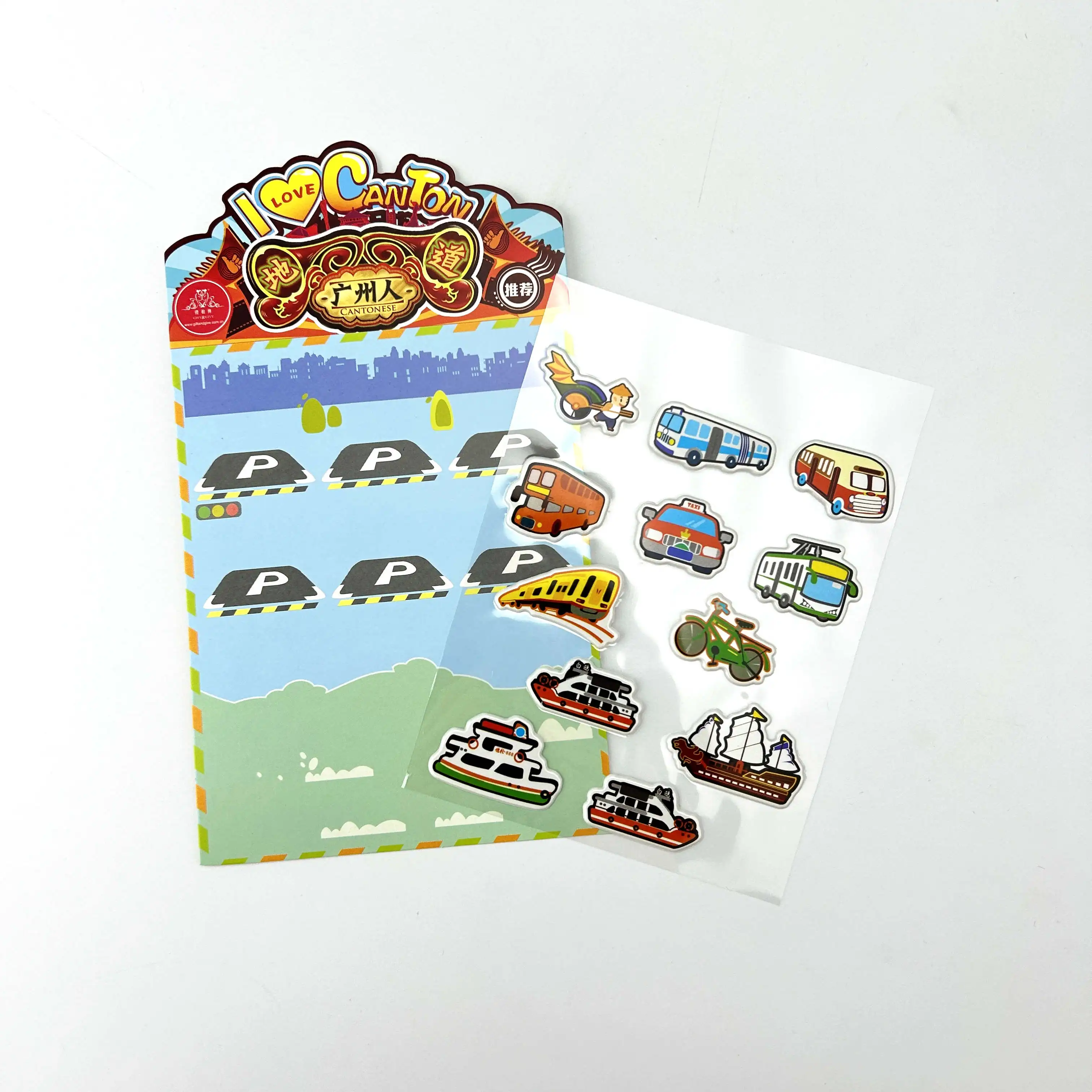Custom design puffy stickers 3d sticker sheet wholesale cute promotional event stickers for children